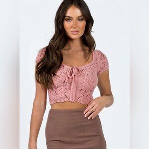 Princess Polly xx pink knit top